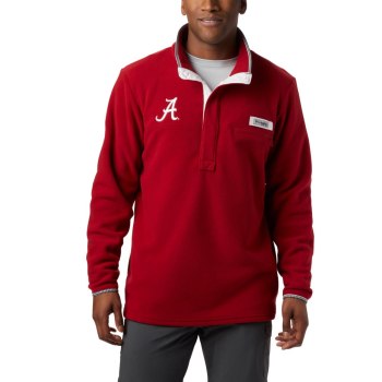 Columbia Collegiate PFG Harborside Fleece - Alabama, Chamarras Rojos Para Hombre | 839705-TQH